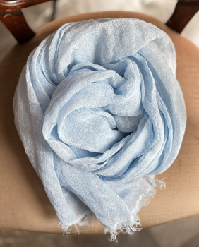 Babie lato - szal z lnianej pajęczynki - obłoczek