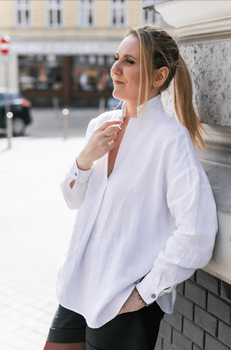 Lniana koszula Origami