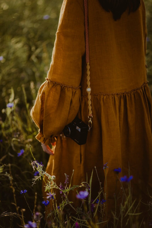 Sukienka lniana Fene krótka