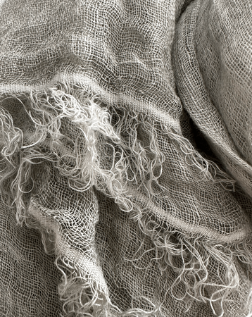 Babie lato - szal z lnianej pajęczynki - kolor naturalny beż