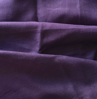 Sukienka lniana Mała Mi - fiolet