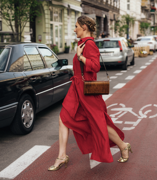 Sukienka lniana Freya w kolorze ognistej czerwieni