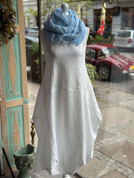 Sukienka lniana Tulipan - biała